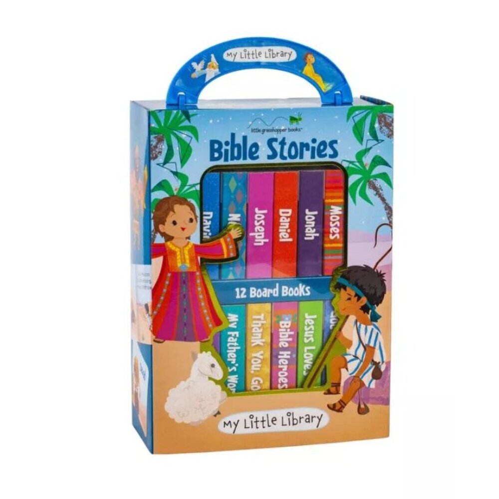 Bible Stories My Little Library 12 Board Books Set By Little Grasshopper Books F